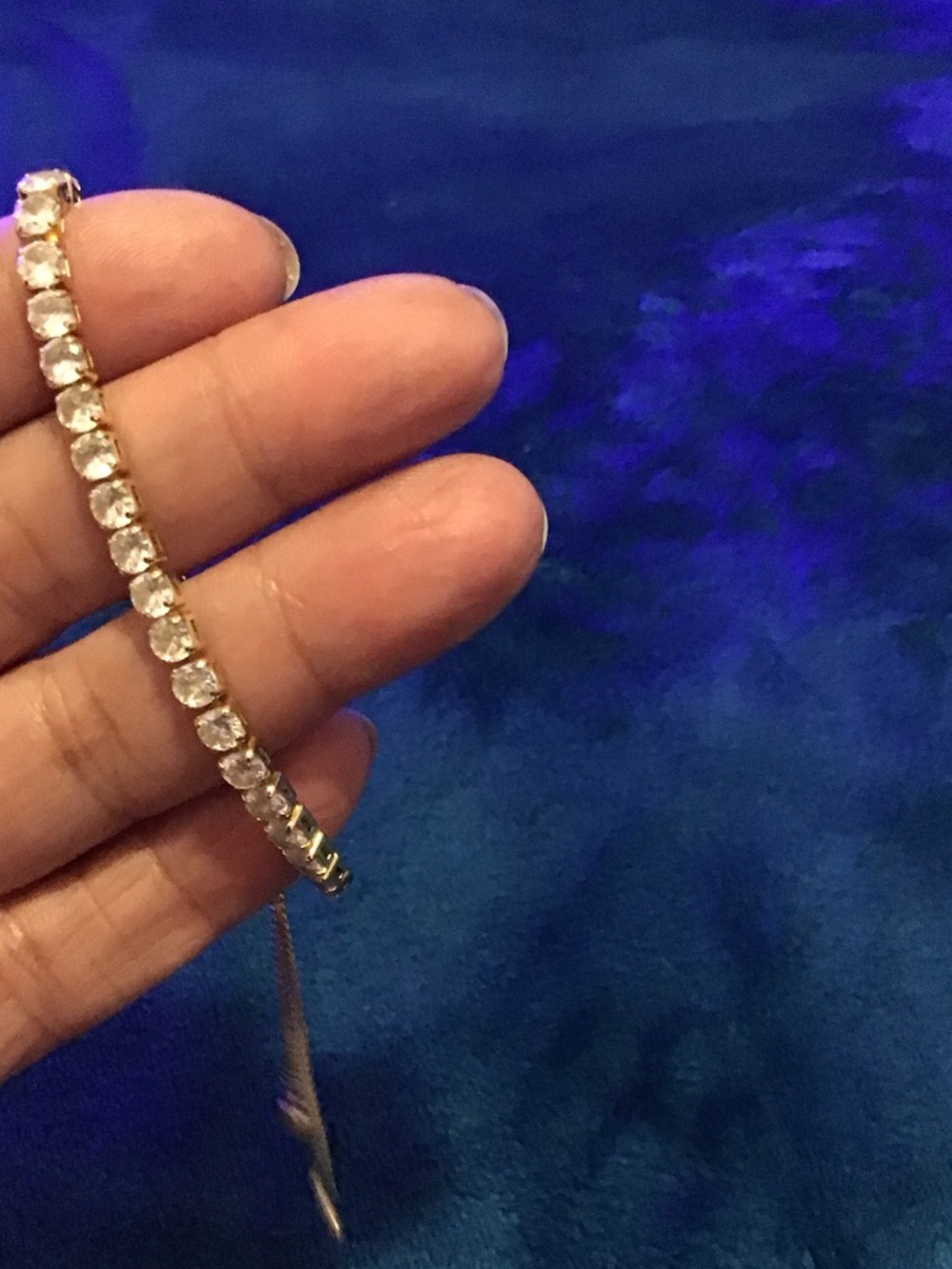 Fashion Jewelry Clear Crystal Bracelet with Gold Chain